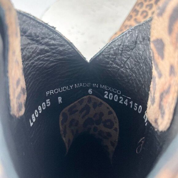 NEW Lane EMMA JANE Womens Cowboy Boots 6 Western Wear Animal Print Leather Short - Picture 9 of 11